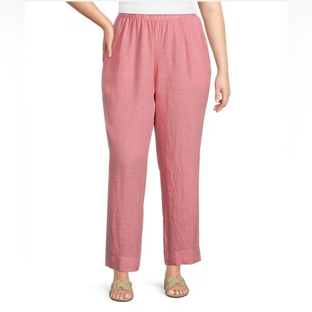 NWT Bryn Walker Size XXS Anka Pants Linen Pull-on Elastic Waist Pockets